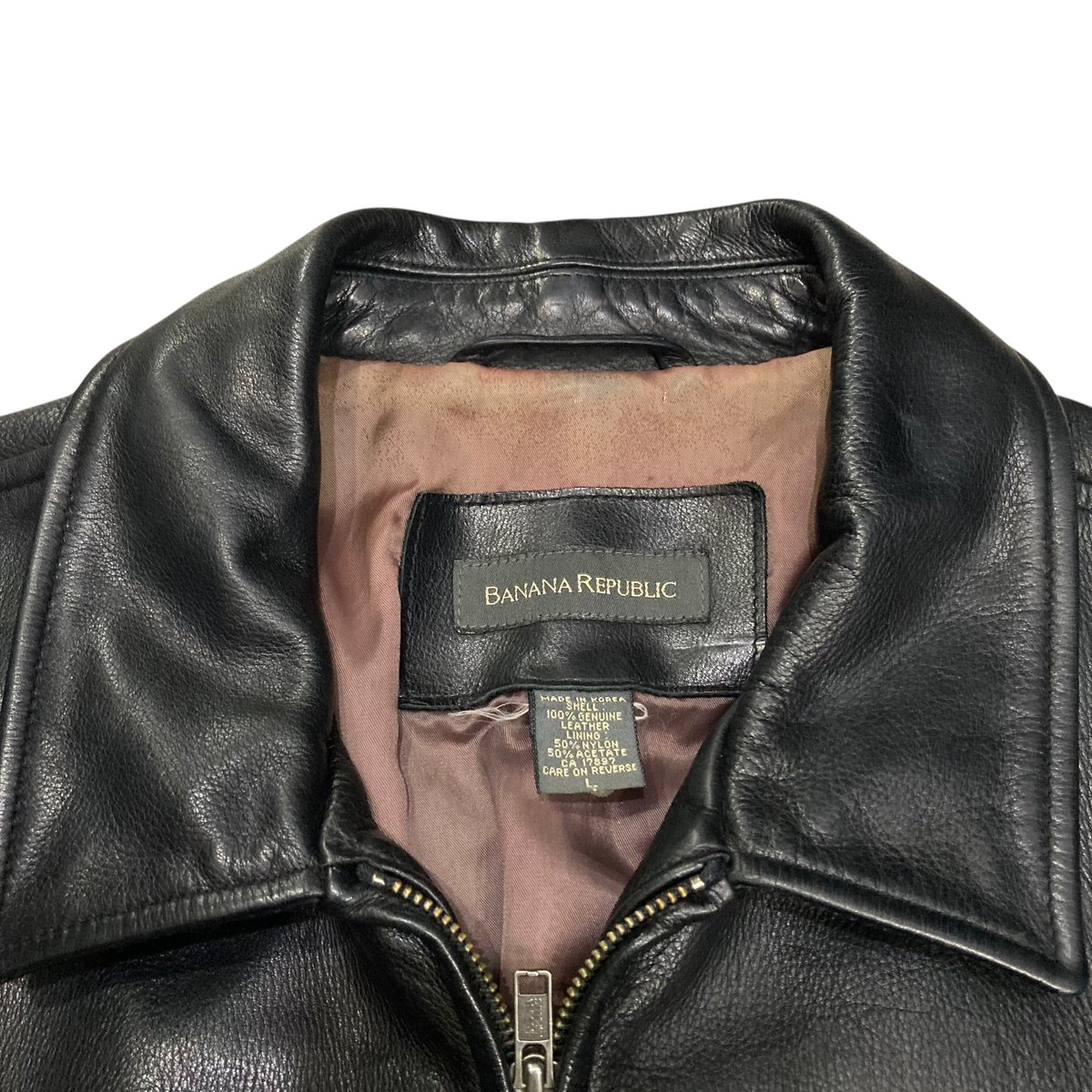 L】00's BANANA REPUBLIC LEATHER JACKET | CLOCK
