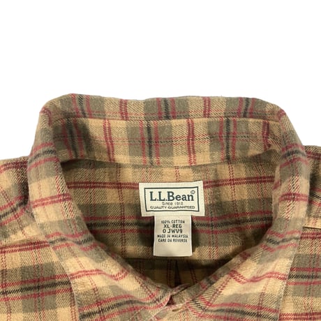 【XL】 L.L.BEAN PLAID FLANNEL SHIRT