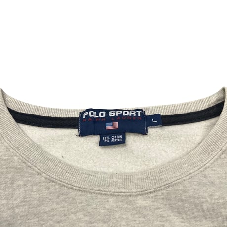 【L】90'S POLO SPORT WIDE BORDER CREWNECK