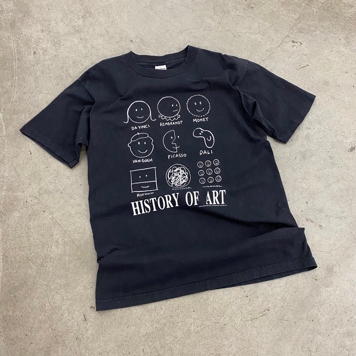 1991s history of art T-shirt usa製　XL L】1991's HISTORY OF ART TEE | CLOCK STORE