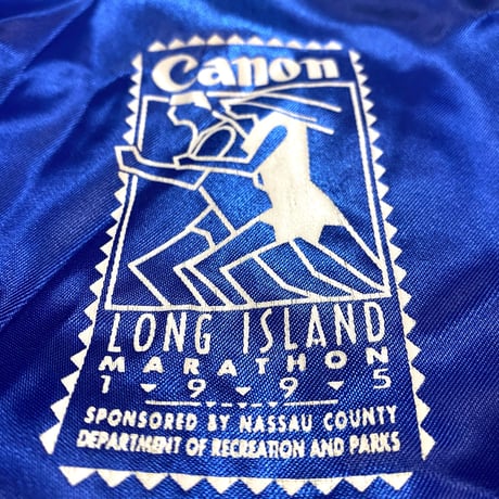 【L】1995'S CANON LONG ISLAND MARATHON SATIN JACKET