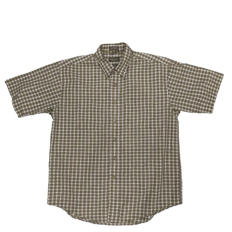 【L】VAN HEUSEN SEERSUCKER PLAID S/S SHIRT
