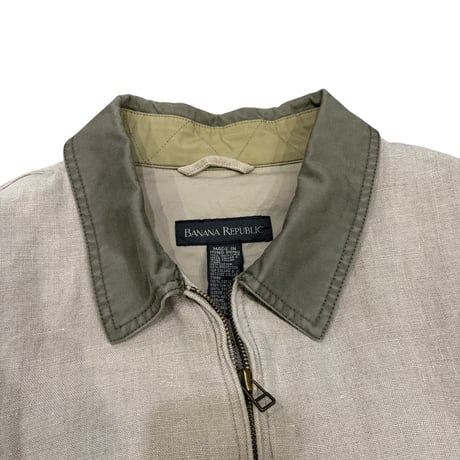 【L】00'S BANANA REPUBLIC LINEN ZIP JACKET