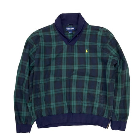 【L】POLO GOLF PLAID PULLOVER