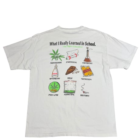 【XL】90S WHAT REALLY LEARNED IN SCHOOL WEED TEE