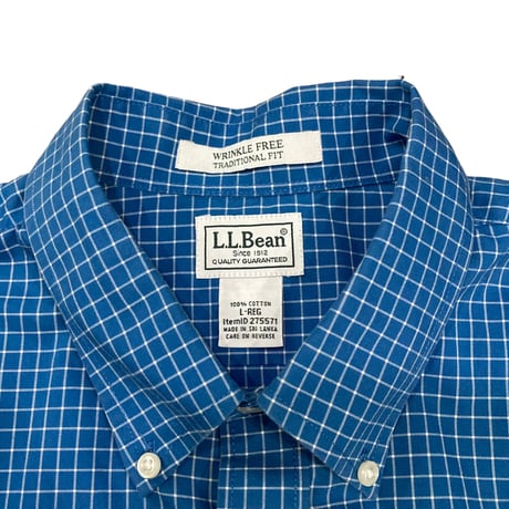 【L】L.L.BEAN PLAID S/S SHIRT