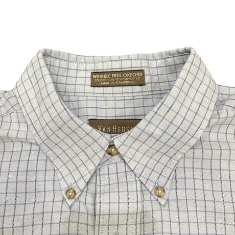 【M】VAN HEUSEN PLAID S/S SHIRT