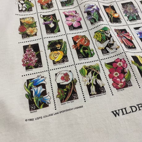 【XL】1992's USPS STAMP WILDFLOWERS TEE