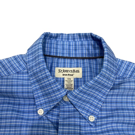 【S】ST JOHNS BAY S/S PLAID SHIRT