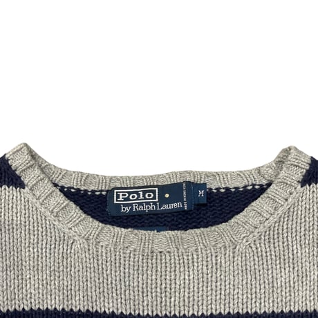 【M】00's RALPH LAUREN BORDER SWEATER