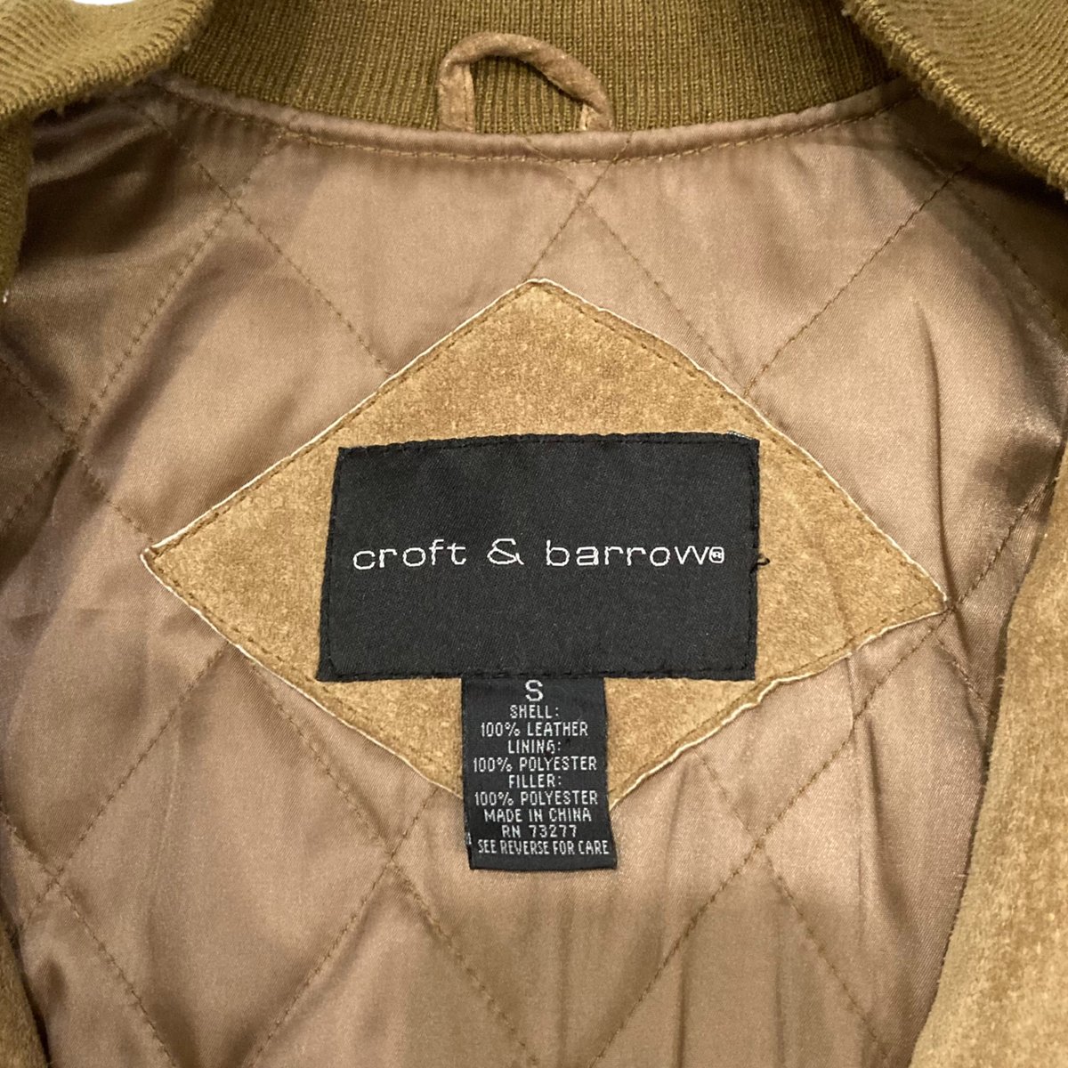 S CROFT BARROW LEATHER JACKET CLOCK STORE