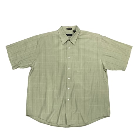 【L】VAN HEUSEN PLAID S/S SHIRT
