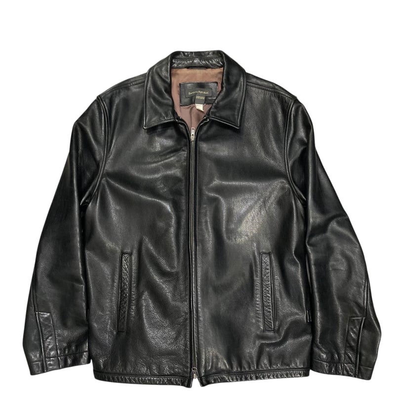 L】00's BANANA REPUBLIC LEATHER JACKET | CLOCK