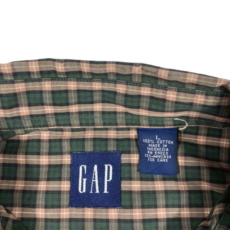 【L】00's GAP PLAID L/S SHIRT