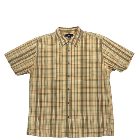 【L】00's GAP PLAID S/S SHIRT