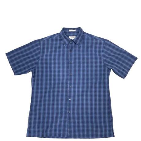 【M】ALFANI SHADOW PLAID S/S SHIRT