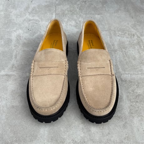 Padmore & Barnes × SLIDERSTORE  "特注Coin Loafer" -beigeｽｳｪｰﾄﾞ-