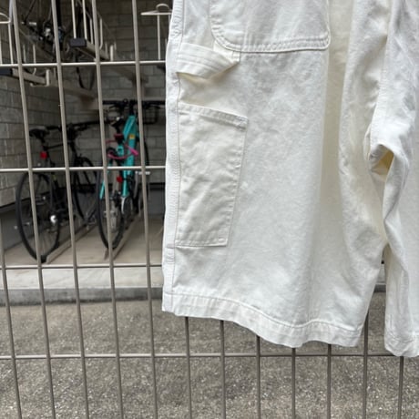 80's deadstock "universal overall" の48㌅! 生成りペインターの腰にゴムと紐を入れた短パンと茶染めと黒染めしてゴムと紐を入れた短パン