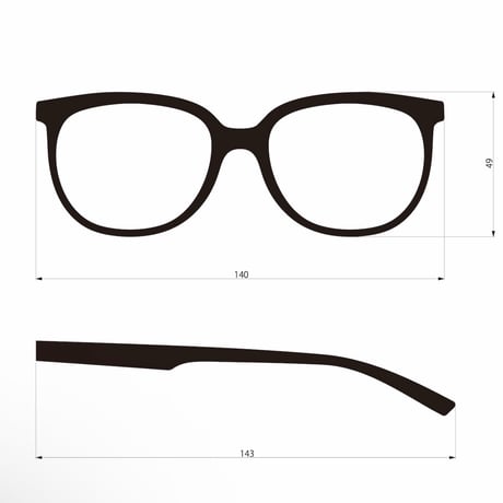 molmena eyewear  "Cat's eye" -brown-
