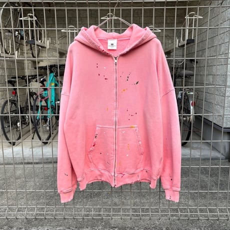 MOOJIMOOJI "over size zip up hoodie street"