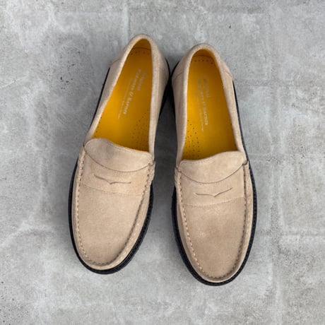 Padmore & Barnes × SLIDERSTORE  "特注Coin Loafer" -beigeｽｳｪｰﾄﾞ-