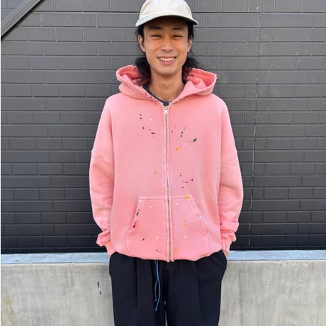 MOOJIMOOJI "over size zip up hoodie street"