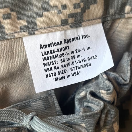 07年deadstock "ACU combat cargo pants"