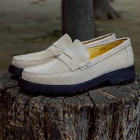 Padmore & Barnes × SLIDERSTORE  "特注Coin Loafer" -beigeｽｳｪｰﾄﾞ-