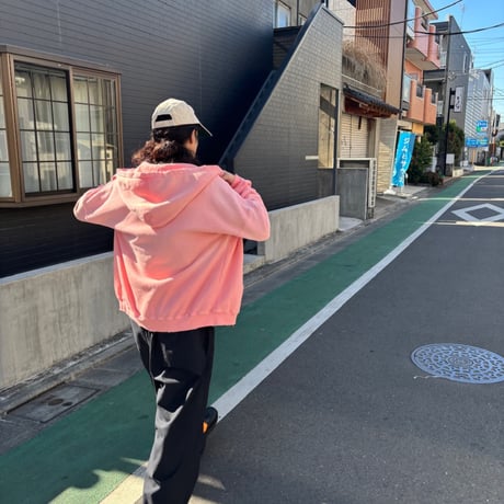MOOJIMOOJI "over size zip up hoodie street"
