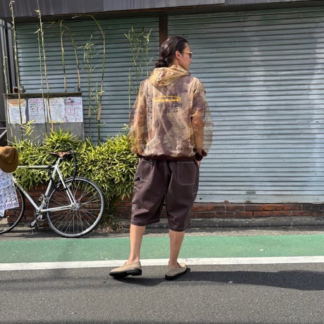 80's deadstock "universal overall" の48㌅! 生成りペインターの腰にゴムと紐を入れた短パンと茶染めと黒染めしてゴムと紐を入れた短パン