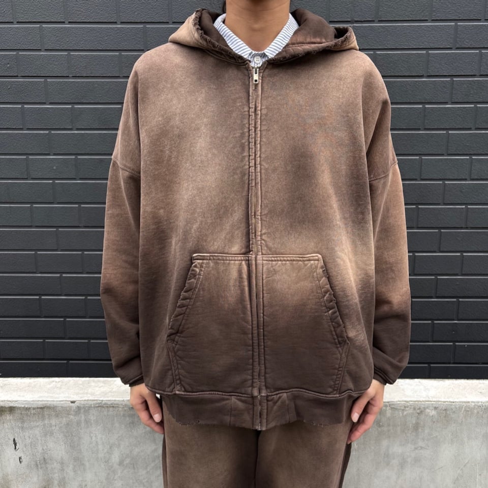 MOOJIMOOJIダメージパーカー Lブラウン MOOJIMOOJIダメージパーカー Lブラウン セール】MOOJIMOOJI / CLASSIC