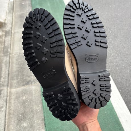 Padmore & Barnes × SLIDERSTORE  "特注Coin Loafer" -beigeｽｳｪｰﾄﾞ-