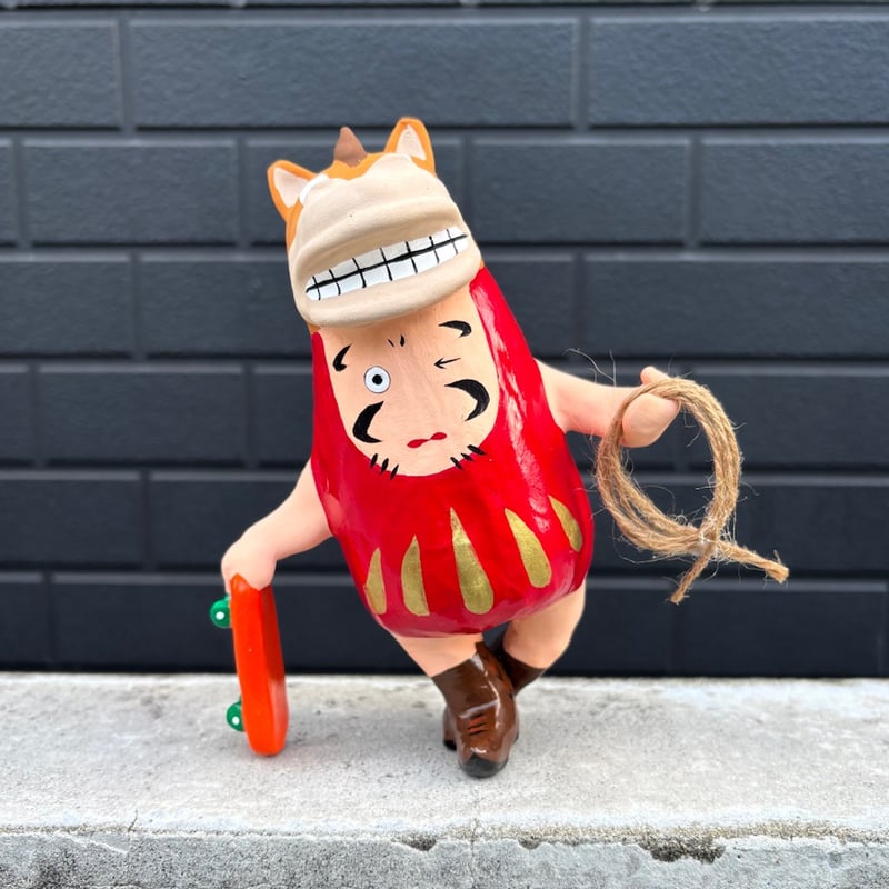 寿印 スケボーだるま CIBONE スケボー達磨 へび 蛇 ソフビ フィギュア 寿印 