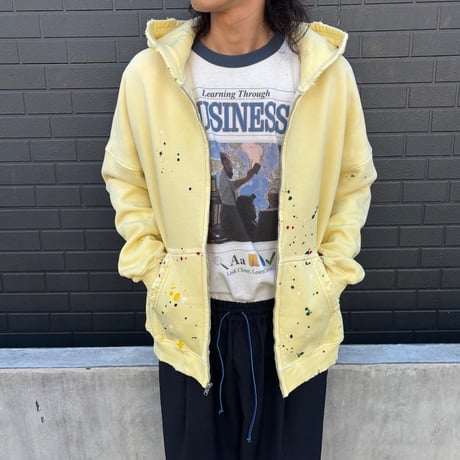 MOOJIMOOJI "over size zip up hoodie street"