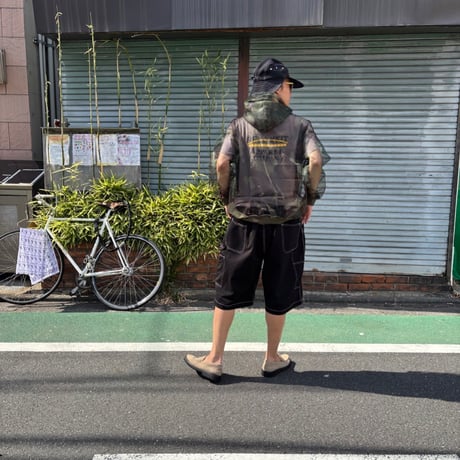80's deadstock "universal overall" の48㌅! 生成りペインターの腰にゴムと紐を入れた短パンと茶染めと黒染めしてゴムと紐を入れた短パン