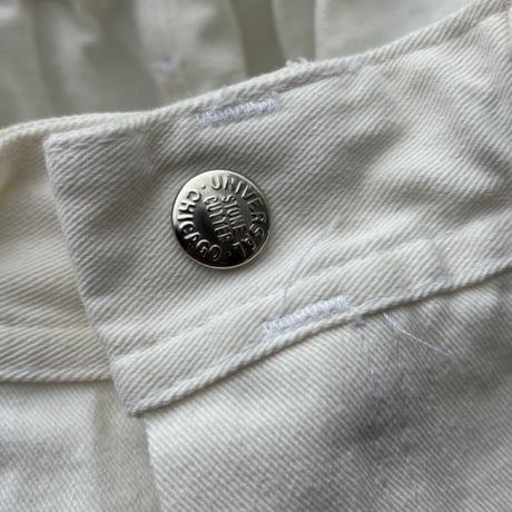80's deadstock "universal overall" の48㌅! 生成りペインターの腰にゴムと紐を入れた短パンと茶染めと黒染めしてゴムと紐を入れた短パン