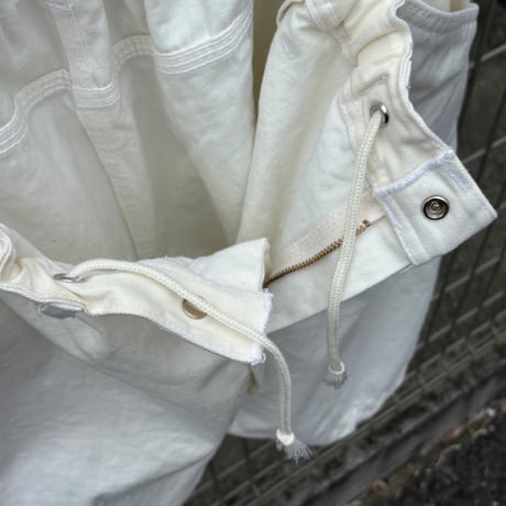 80's deadstock "universal overall" の48㌅! 生成りペインターの腰にゴムと紐を入れた短パンと茶染めと黒染めしてゴムと紐を入れた短パン