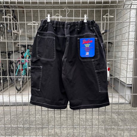 80's deadstock "universal overall" の48㌅! 生成りペインターの腰にゴムと紐を入れた短パンと茶染めと黒染めしてゴムと紐を入れた短パン