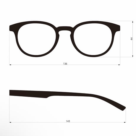 molmena eyewear  "Boston" -dark brown-
