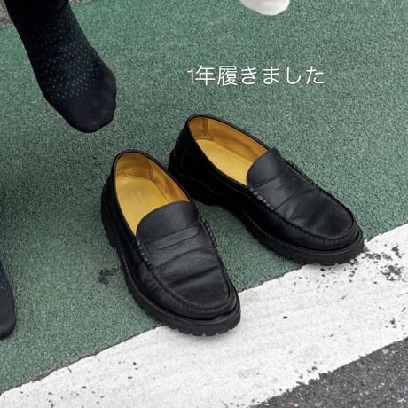 Padmore & Barnes × SLIDERSTORE  "特注Coin Loafer" -black表革-