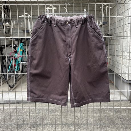 80's deadstock "universal overall" の48㌅! 生成りペインターの腰にゴムと紐を入れた短パンと茶染めと黒染めしてゴムと紐を入れた短パン