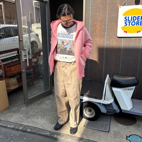 MOOJIMOOJI "over size zip up hoodie street"