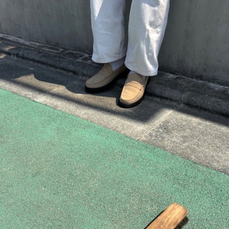 Padmore & Barnes × SLIDERSTORE  "特注Coin Loafer" -beigeｽｳｪｰﾄﾞ-