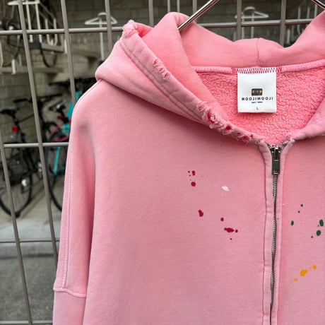 MOOJIMOOJI "over size zip up hoodie street"