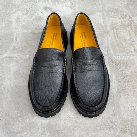Padmore & Barnes × SLIDERSTORE  "特注Coin Loafer" -black表革-