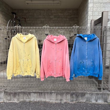 MOOJIMOOJI "over size zip up hoodie street"