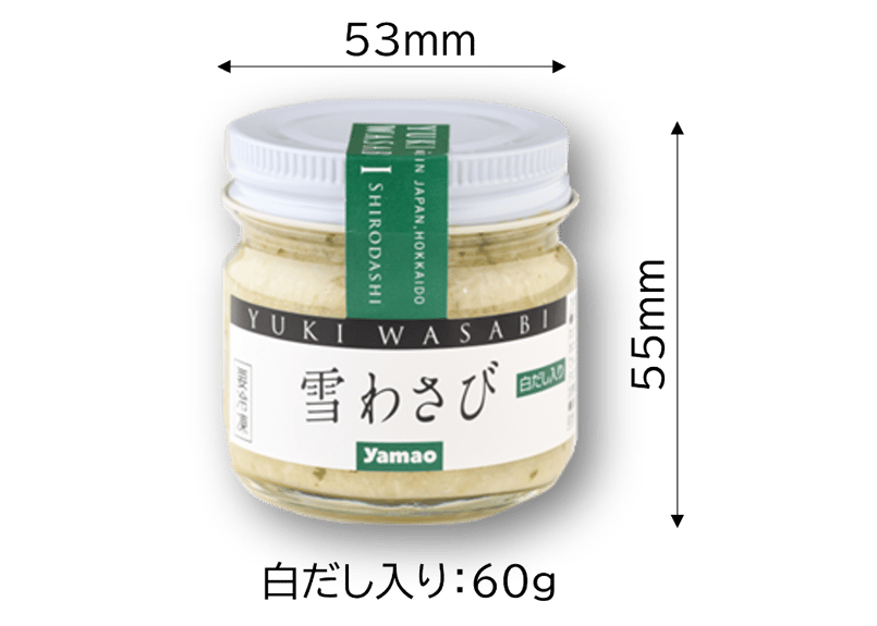 雪わさび」瓶詰めセット（白だし入り、しょうゆ味、みそ味