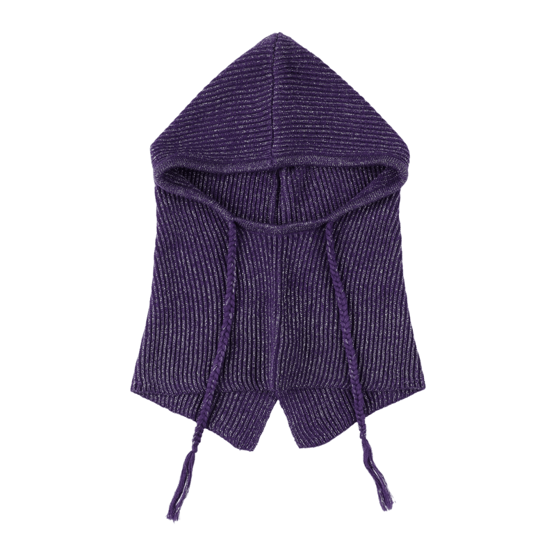 GIDEAL lamé knit balaclava arm warmer GIDEAL lamé knit