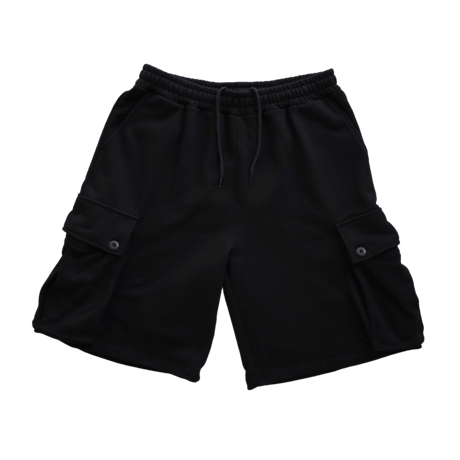 6pocket half sweat pants【black】