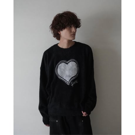 organic cotton spray paint knit(heart)